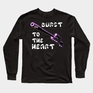 Burst To The Heart, v. Code Pink Wht Text Long Sleeve T-Shirt